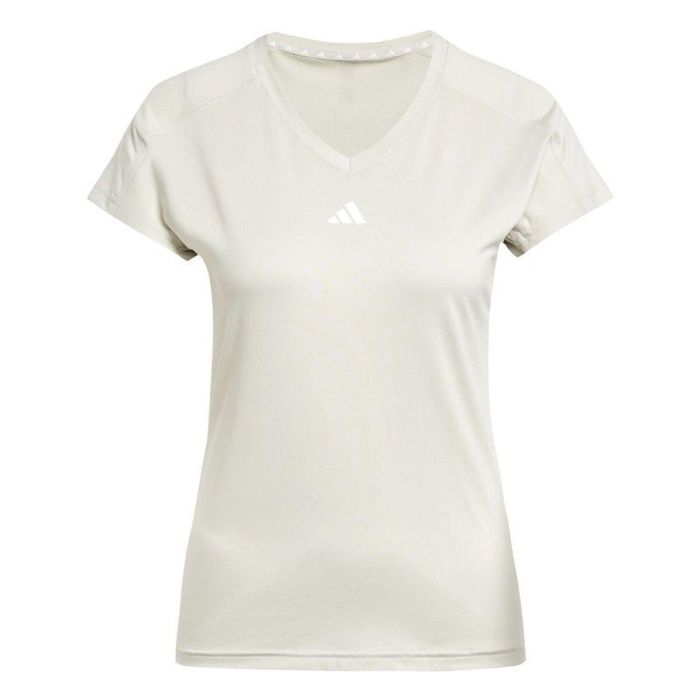 T-shirt à manches courtes femme Adidas Aeroready Minimal Beige Fitness 4-5 ans