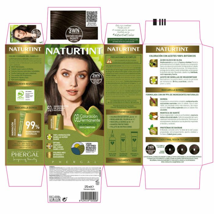Masque pour cheveux Naturtint NATURTINT COLORACIÓN 170 ml