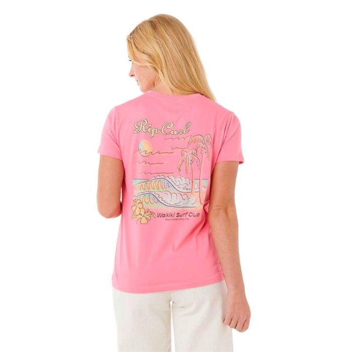 T-shirt à manches courtes femme Rip Curl Waikiki Standard Tee Rose 18-20 Ans 1