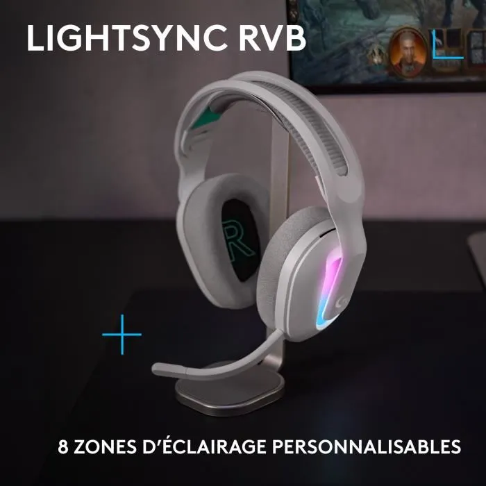 Logitech G Casque Gamer Sans Fil G522 LIGHTSYNC RGB avec Son Incroyable et Microphone Haute Qualité - Blanc Logitech G Casque Gamer Sans Fil G522 LIGHTSYNC RGB avec Son Incroyable et Microphone Haute Qualité - Blanc