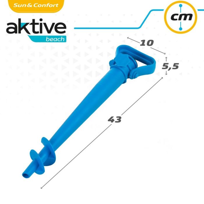 Piquet De Parasol Aktive Plage Plastique 10 x 43 x 5,5 cm (24 Unités) 2