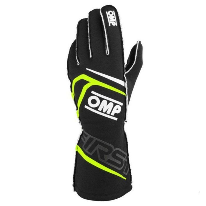 Gants de karting OMP MY2025 Jaune Noir FIA 8856-2018 8