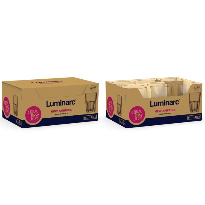 Vaso Alto Vidrio Eco New America Luminarc 40 cL (6 Unidades) 3 Vaso Alto Vidrio Eco New America Luminarc 40 cL (6 Unidades) 3