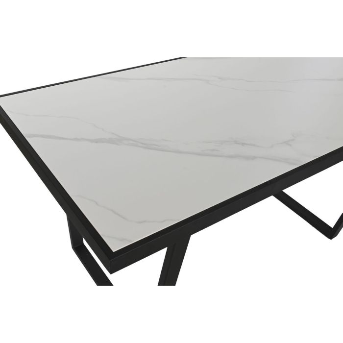 Table de Salle à Manger Home ESPRIT Blanc Noir Métal 150 x 80 x 75 cm 5
