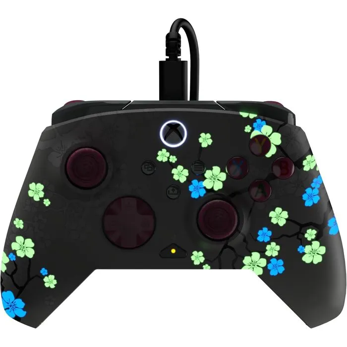 Turtle Beach Rematch Advanced - Manette de jeu filaire officielle pour Xbox - Compatible PC - Modèle Cherry Blossom - Conception phosphorescente et personnalisable Turtle Beach Rematch Advanced - Manette de jeu filaire officielle pour Xbox - Compatible PC - Modèle Cherry Blossom - Conception phosphorescente et personnalisable