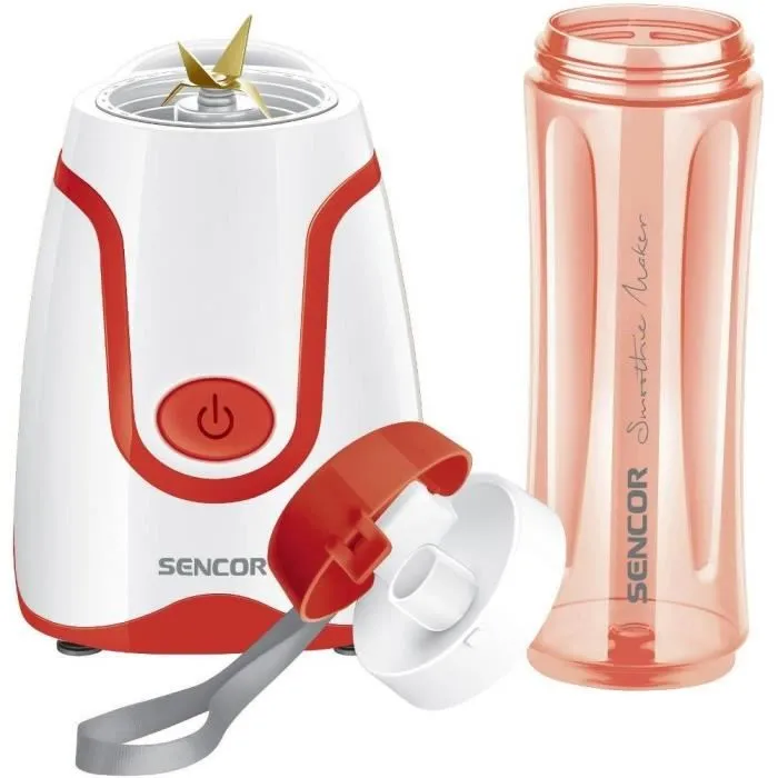 Sencor SBL 2114RD - Machine à smoothie 500 W avec bol sans BPA 0.6 L et 4 lames inox, pour boissons, milkshakes et soupes Sencor SBL 2114RD - Machine à smoothie 500 W avec bol sans BPA 0.6 L et 4 lames inox, pour boissons, milkshakes et soupes