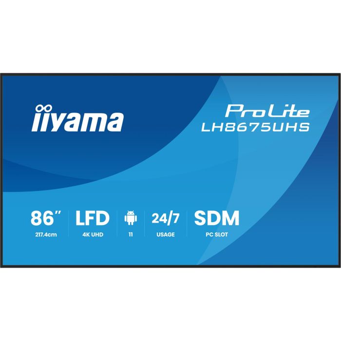 IIYAMA 217cm (85,6") LH8675UHS-B2AG 16:9 3xHDMI+DP+2xUSB (Speditionsversand) 1