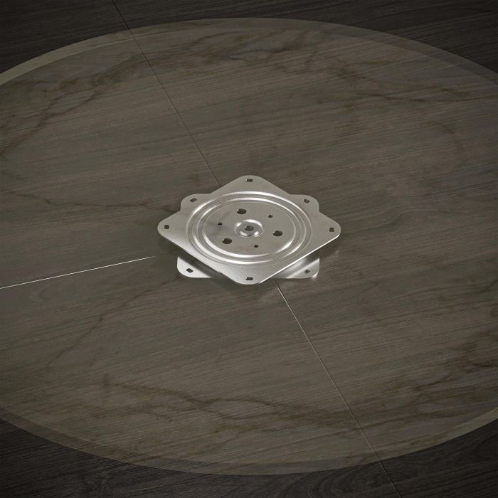 Emuca Base pivotante 4, 100kg, Acier, zingué 2