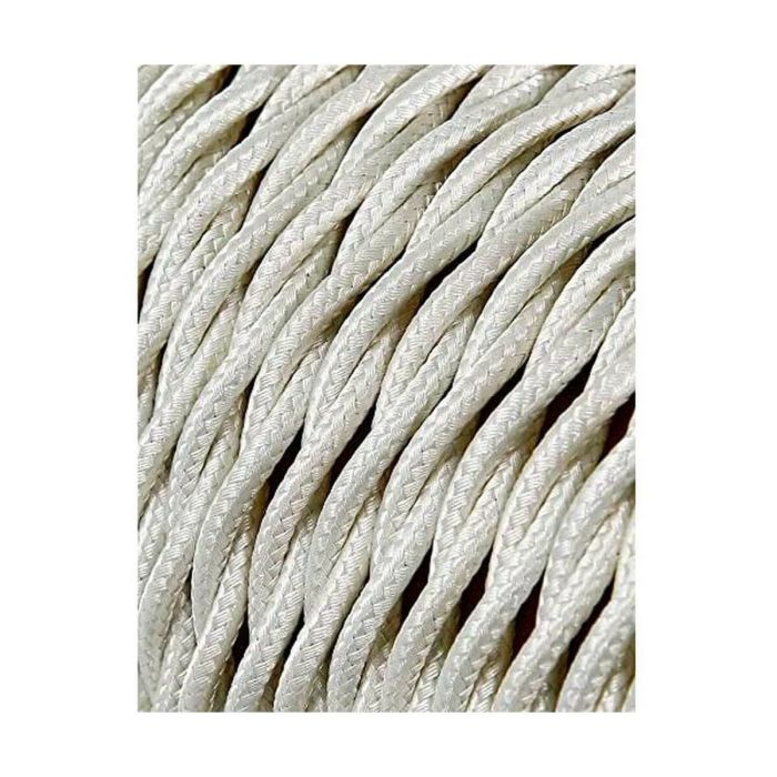 Câble EDM 11879 Blanc 2 x 0,75 mm 5 m Coton 1 Câble EDM 11879 Blanc 2 x 0,75 mm 5 m Coton 1
