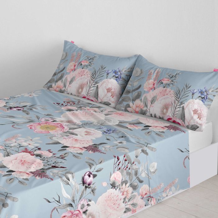Drap HappyFriday Soft bouquet Multicouleur 160 x 270 cm 3