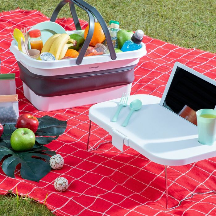 Panier de Pique-nique Pliable avec Couvercle-table Pickning InnovaGoods 0 Panier de Pique-nique Pliable avec Couvercle-table Pickning InnovaGoods 0