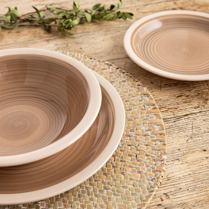 Plato Llano Cerámico Calypso Quid 27 cm (12 Unidades) 1 Plato Llano Cerámico Calypso Quid 27 cm (12 Unidades) 1