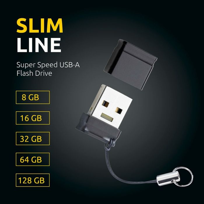 Clé USB INTENSO Slim Line 64 GB Noir 8 Clé USB INTENSO Slim Line 64 GB Noir 8