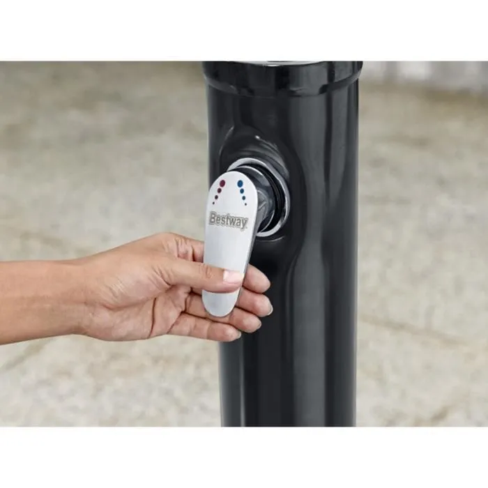 Bestway SolarFlow Douche Solaire Portative 8 Litres, Noire, Dimensions 50 x 50 x 218 cm, Installation Facile pour Extérieur