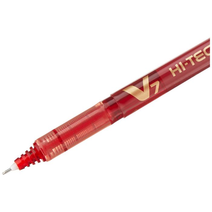 stylo à encre liquide Pilot V7 Hi-Tecpoint Rouge 0,5 mm (12 Unités) 4 stylo à encre liquide Pilot V7 Hi-Tecpoint Rouge 0,5 mm (12 Unités) 4