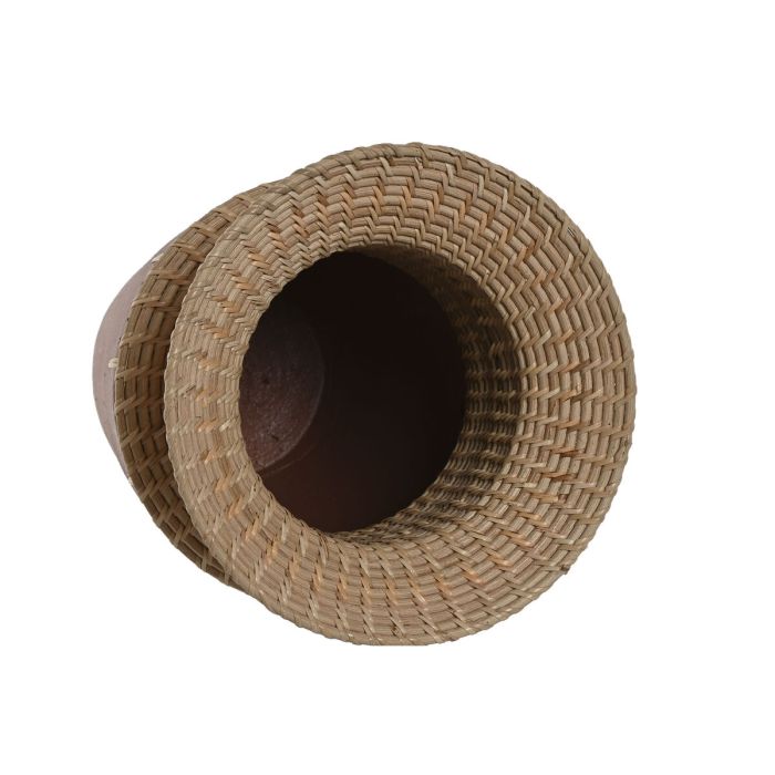 Vase Home ESPRIT Naturel Terre cuite 22 x 22 x 35 cm 2
