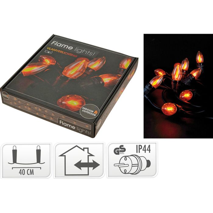 Guirlande lumineuse LED Lifetime 5,1 m 1,5 m Noir Effet flamme 1 Guirlande lumineuse LED Lifetime 5,1 m 1,5 m Noir Effet flamme 1