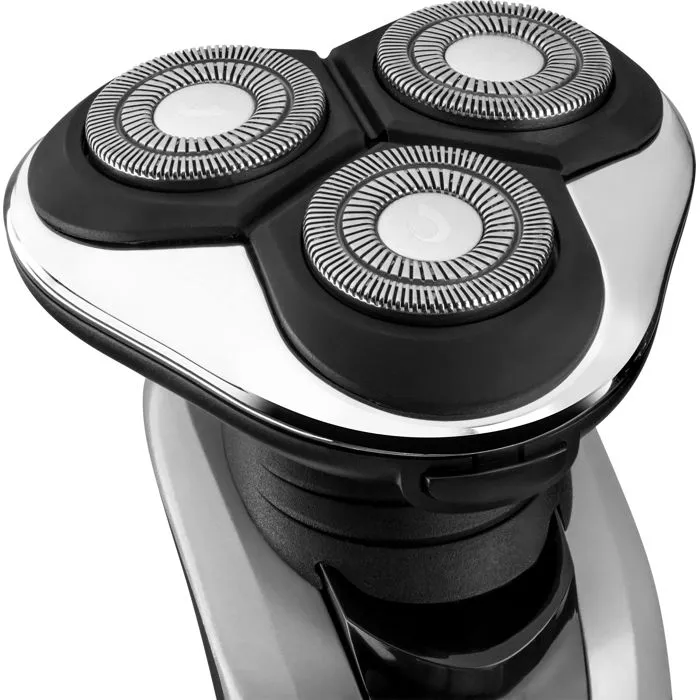 Sencor SMS 5011SL - Rasoir électrique rechargeable - 3 têtes pivotantes 4D - Rasage doux et précis - Résistant à l'eau - Batterie Li-Ion