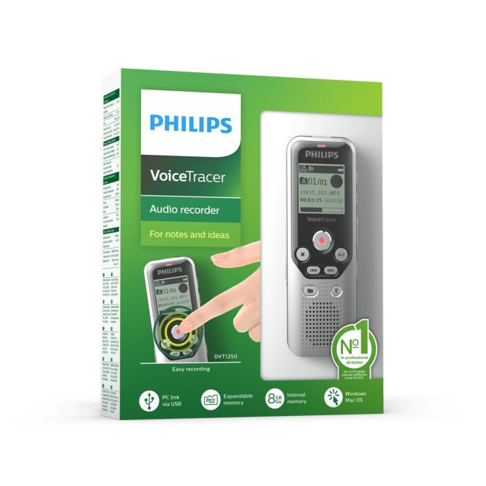 Enrégisteur Philips DVT1250 Noir/Gris 1