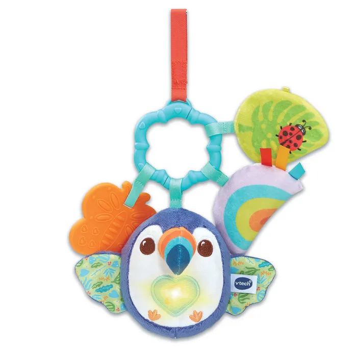 Vtech Baby Titouan Mon Toucan Éveil des Sens - Jouet d'Éveil Sensoriel Nomade en Plastique Recyclé - 3 à 36 Mois - Multicolore