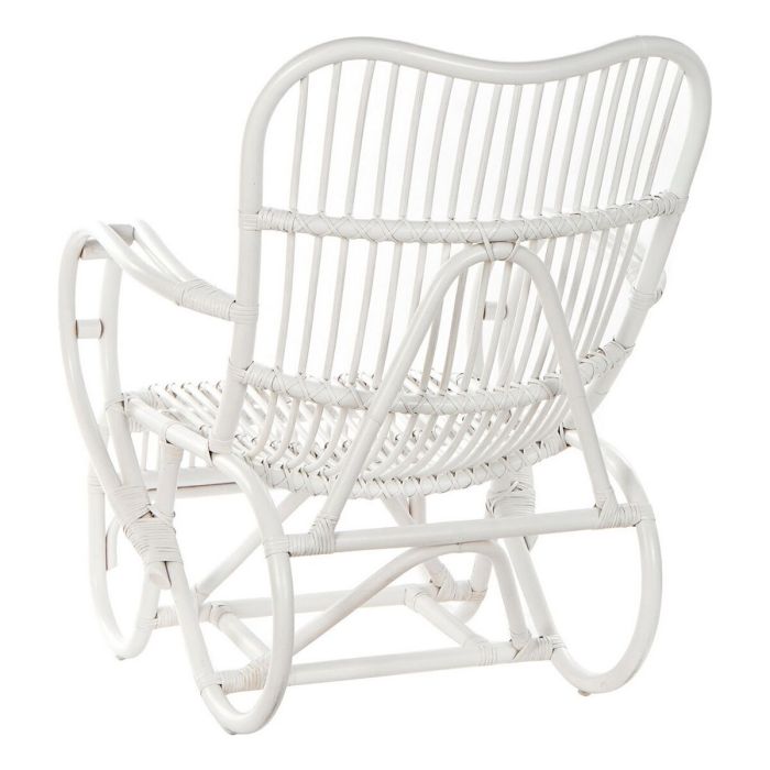 Fauteuil à Bascule DKD Home Decor Blanc 75 x 85 x 85 cm 1 Fauteuil à Bascule DKD Home Decor Blanc 75 x 85 x 85 cm 1