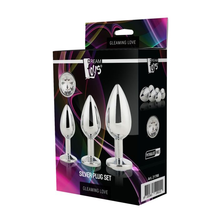 Plug Anal Dream Toys Gleaming Love Argenté 2 Plug Anal Dream Toys Gleaming Love Argenté 2