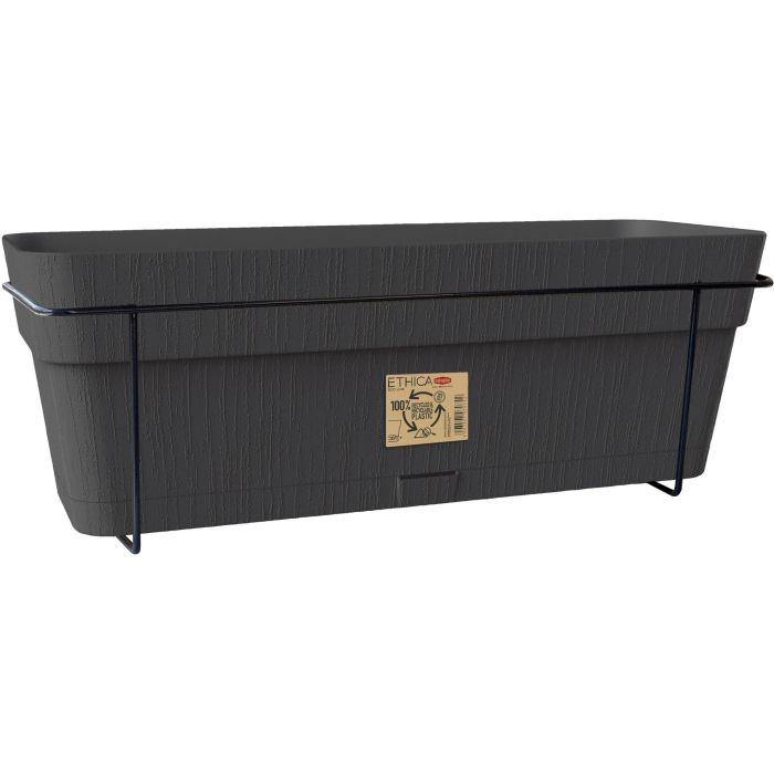 Stefanplast Balconnière ETHICA 9 L 50x18x17 cm - Gris Graphite - Bac à fleurs pour extérieur moderne Stefanplast Balconnière ETHICA 9 L 50x18x17 cm - Gris Graphite - Bac à fleurs pour extérieur moderne