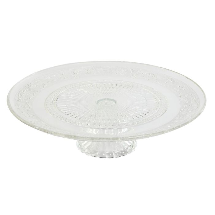 Assiette plate Home ESPRIT Transparent Verre 33 x 33 x 9,4 cm 1