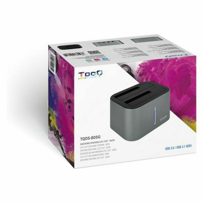 Dock Station Dual TooQ TQDS-805G 2.5"-3.5" HDD/SSD SATA USB 3.0 5