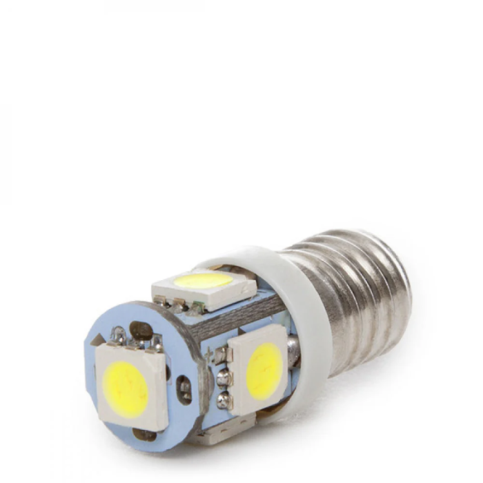 Ampoule LED E10 1W 83Lm 3000K 12VDC 40.000H [CA-E10-5MD5050-WW] 0