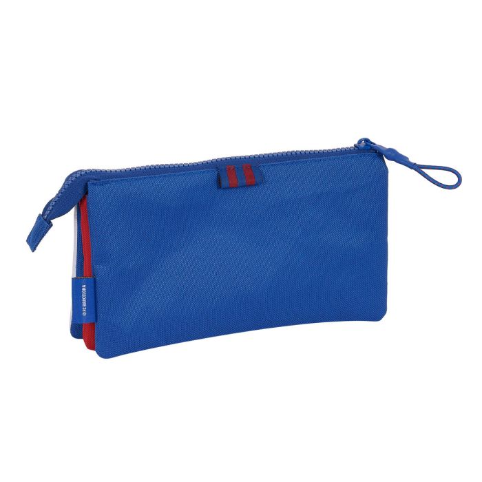 Trousse Fourre-Tout Double F.C. Barcelona Bleu Bordeaux 22 x 12 x 3 cm 2