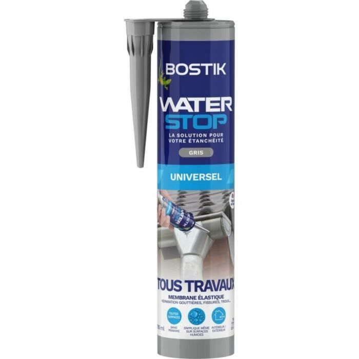 Bostik Waterstop Membrana imperméabilisante Réparation de fuites Cartouche 290 ml Gris