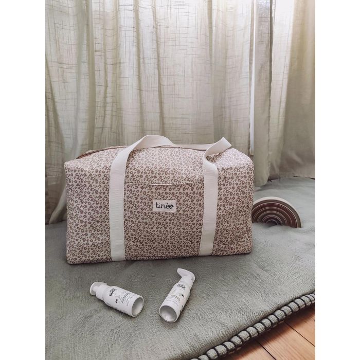 Tineo - Sac à langer imprimé léopard, pratique et lavable, avec anses, 40 x 22 x 24 cm, pour sorties bébé, change et accessoires