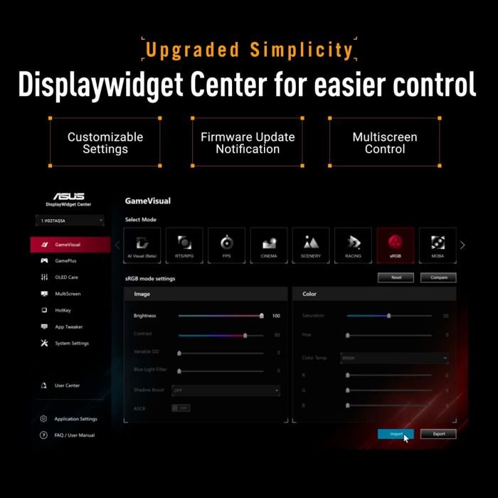 Monitor Gaming Asus 90LM0BN0-B01371 Quad HD 27" 3