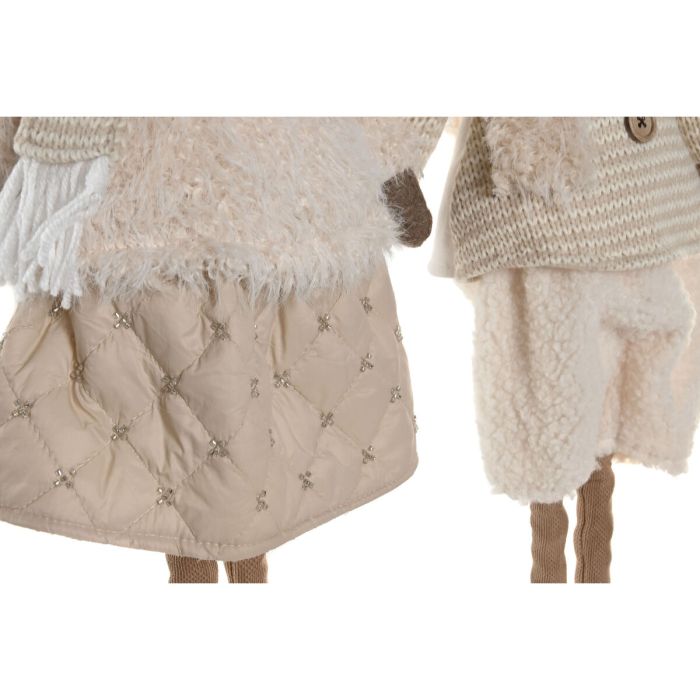 Décorations de Noël Home ESPRIT Blanc Beige 25 x 18 x 44 cm (2 Unités) 2