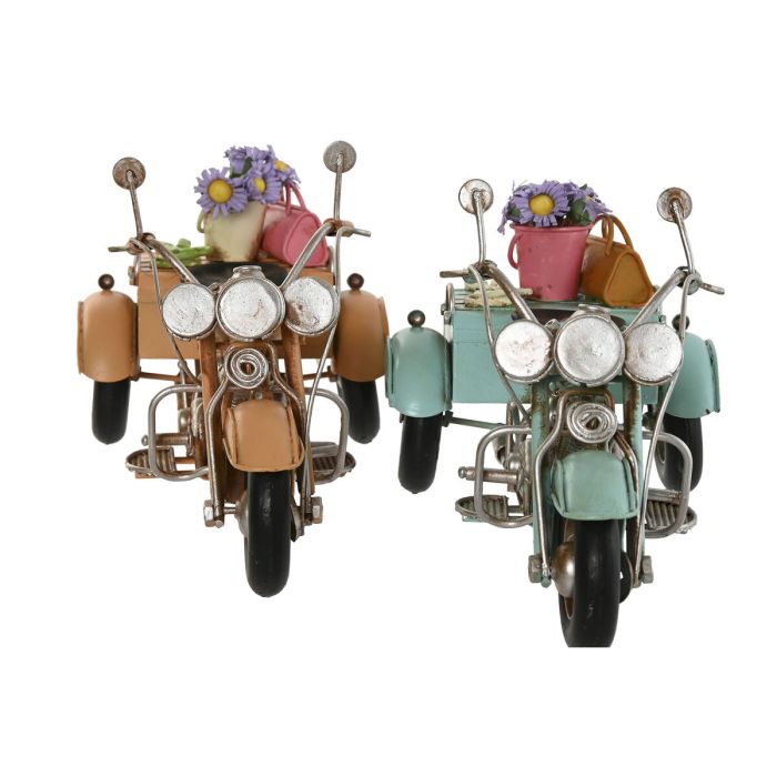 Figurine Décorative Home ESPRIT Bleu Orange Vintage 22 x 10,5 x 11,5 cm (2 Unités) 2