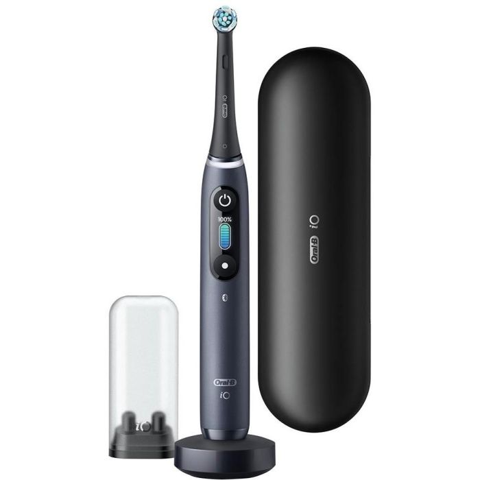 Oral-B iO Series 8 - Brosse à dents électrique rechargeable - 6 modes (soin quotidien, gencives, blanchiment) - Noir - Réf. 4210201363095