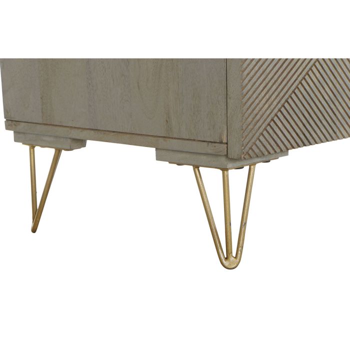 Buffet DKD Home Decor Gris Doré Métal Bois de manguier 160 x 45 x 75 cm 5