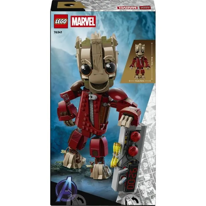 LEGO Marvel 76341 Groot en Tenue de Ravageur - Jeu de Construction pour Enfants 10 ans et plus - Figurine Marvel Studios Les Gardiens de la Galaxie Vol. 2 LEGO Marvel 76341 Groot en Tenue de Ravageur - Jeu de Construction pour Enfants 10 ans et plus - Figurine Marvel Studios Les Gardiens de la Galaxie Vol. 2
