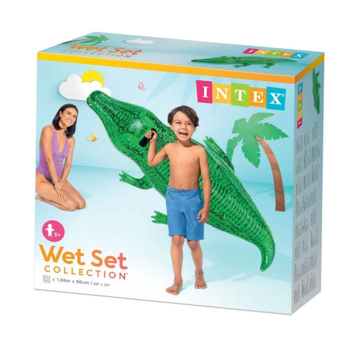 Personnage pour piscine gonflable Intex Crocodile 168 x 86 cm (12 Unités) 1