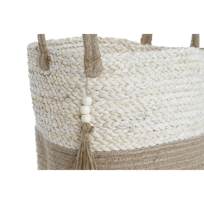 Set de basket Home ESPRIT Naturel Marron Clair Jute Fibre de maïs Moderne 40 x 40 x 41 cm 4 Set de basket Home ESPRIT Naturel Marron Clair Jute Fibre de maïs Moderne 40 x 40 x 41 cm 4