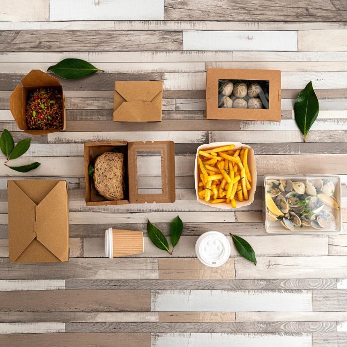 Blister 500 Recipientes Cartón Nat Bio Paperlynen 1,053 L - 19x14x4,5 cm 2