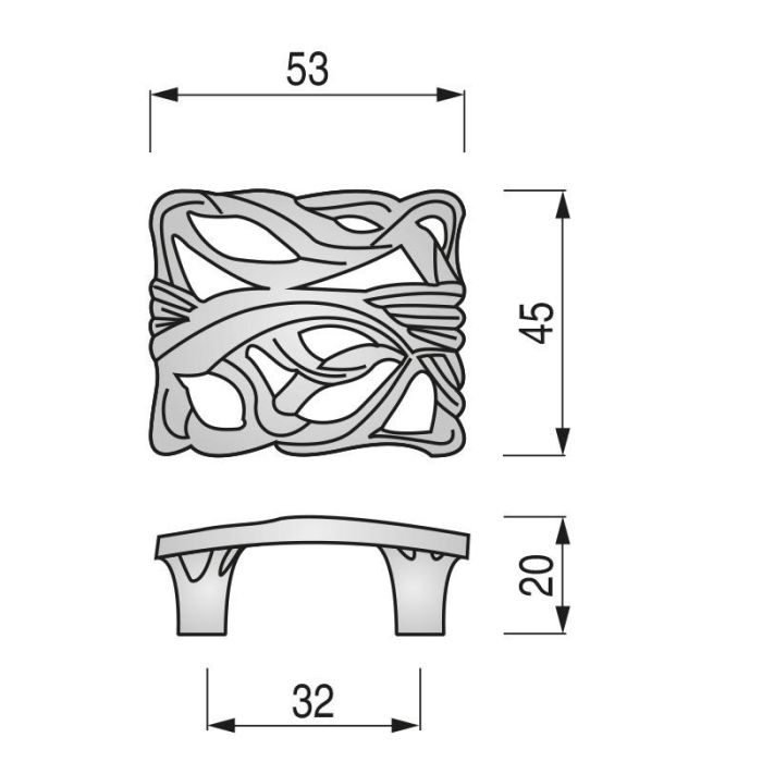 Trocade Tirador Zamak. Elegir Acabado. Acabado Antica Firenze Giusti 1