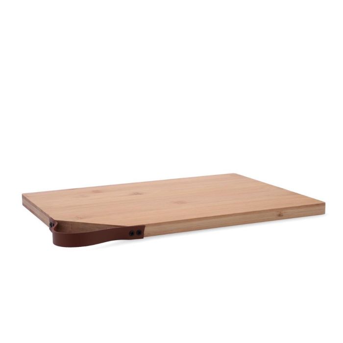 Tabla Bambú y Asa Simil Cuero Ozon Quid 33x23 cm (12 Unidades) 1 Tabla Bambú y Asa Simil Cuero Ozon Quid 33x23 cm (12 Unidades) 1