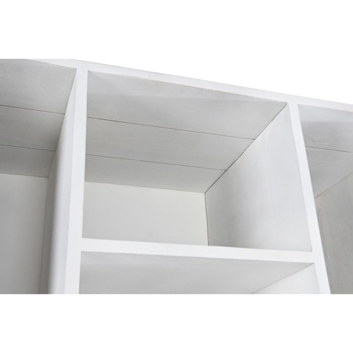 Étagère DKD Home Decor Blanc Métal Bois de manguier 90 x 40 x 180 cm 6 Étagère DKD Home Decor Blanc Métal Bois de manguier 90 x 40 x 180 cm 6
