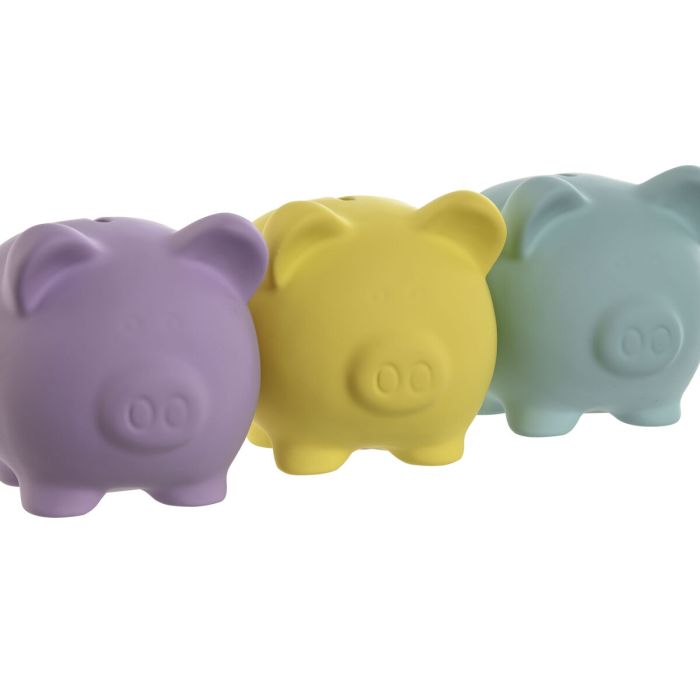 Tirelire Home ESPRIT Dolomite Cochon 13,5 x 11 x 11,5 cm (3 Unités) 3
