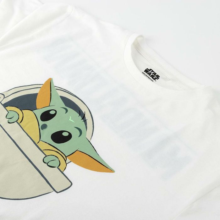 T shirt à manches courtes Enfant The Mandalorian Blanc 2