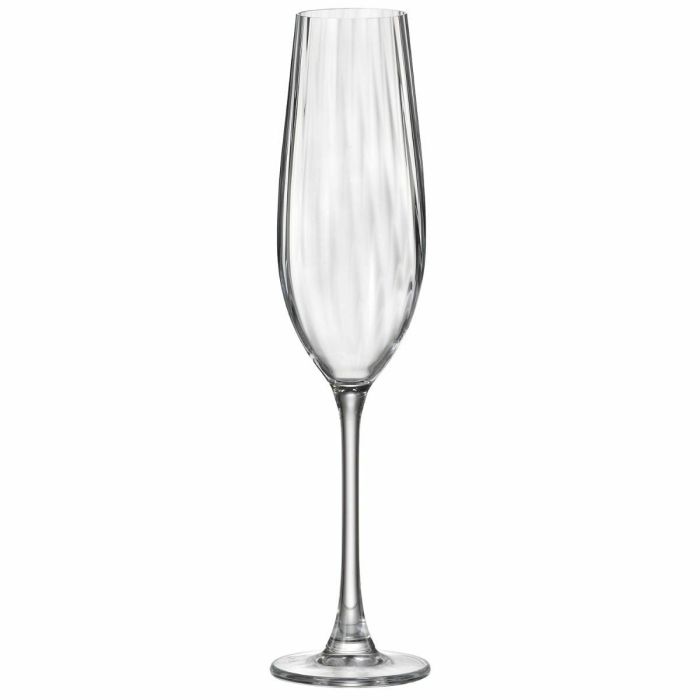 Coupe de champagne Bohemia Crystal Optic Transparent verre 260 ml (6 Unités) 1