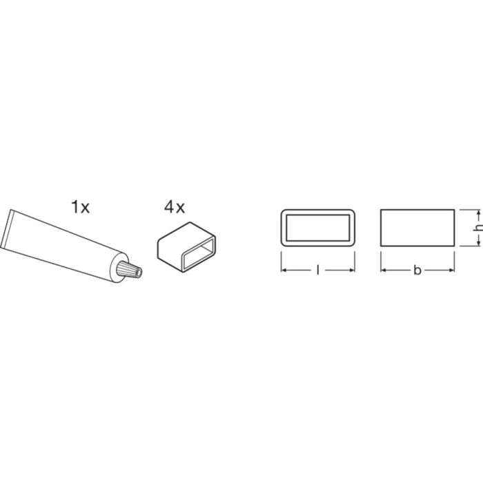 Ledvance Connecteurs Tiras LED RGBW SIL-SEAL Pack 4 [LVE-4058075451261] -13/SE/P 1