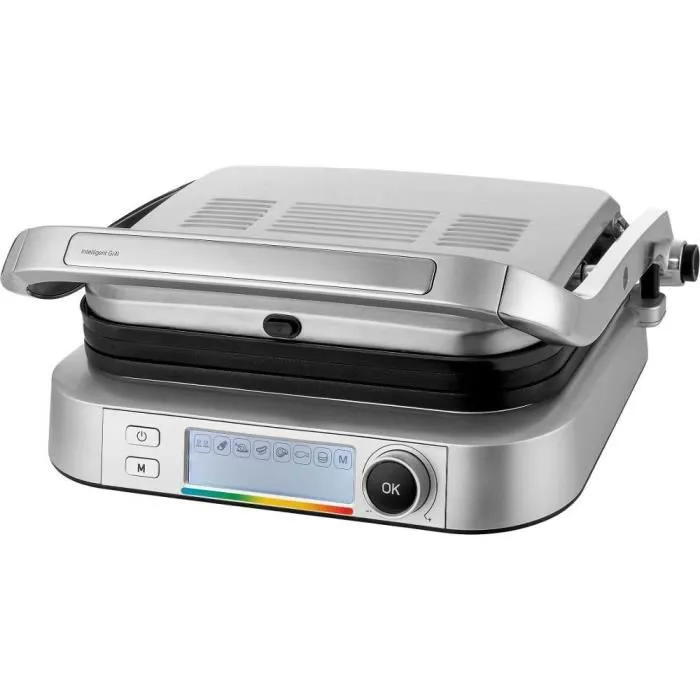 Sencor SBG 6231SS - Grill électrique avec écran LCD, plaques amovibles antiadhésives (30x25 cm), puissance 2100 W, surface CoolTouch